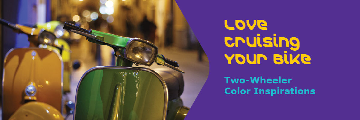 Love cruising your bike two-wheeler color inspirations with effect pigments